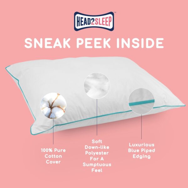Head2Sleep Feels Like Down Pillow - Image 3