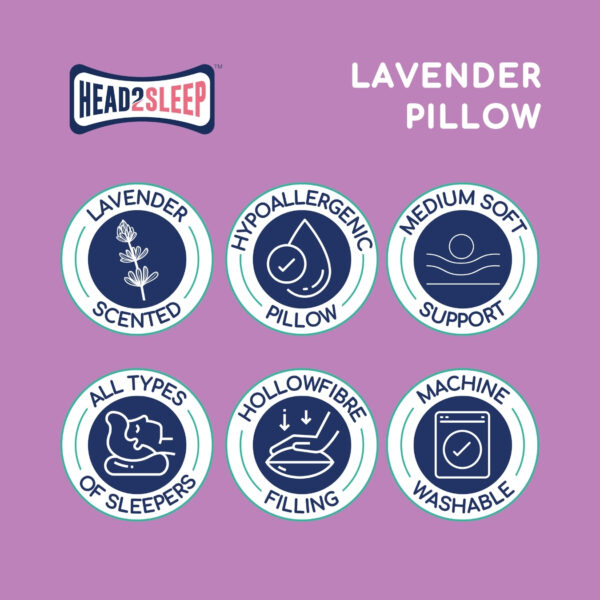 Head2Sleep Lavender Pillow - Image 10