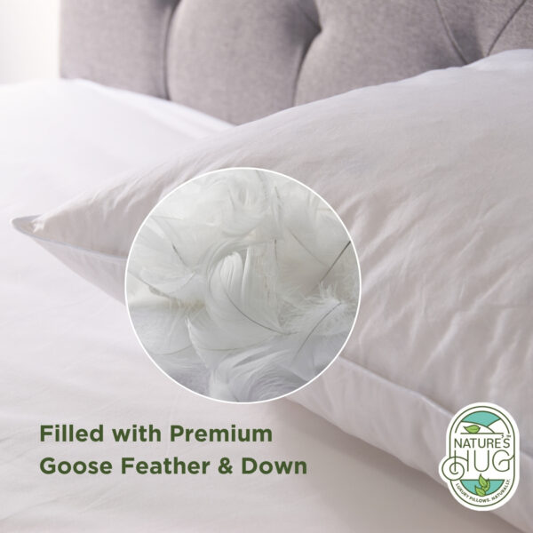 Nature's Hug Goose Feather and Down Pillow - Image 3