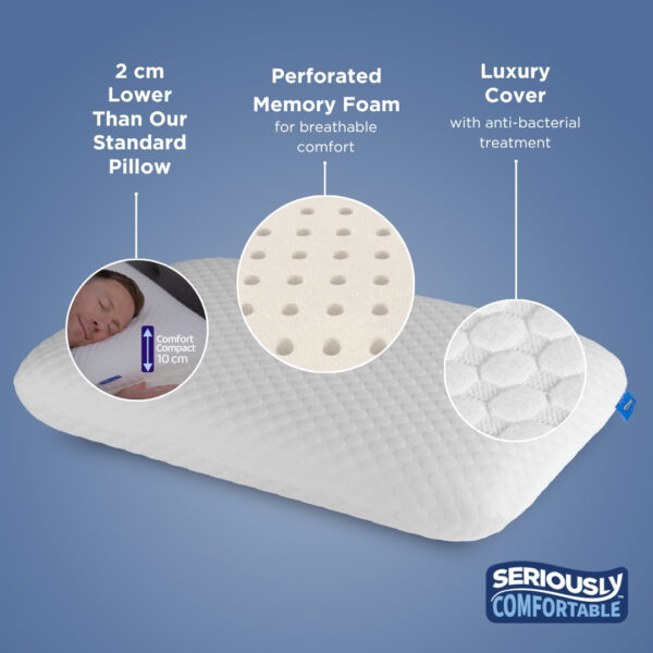 Seriously Comfortable Memory Comfort Lower Profile Pillow - Image 2